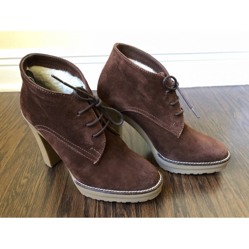 《 RL Purple Label 》Lug Sole Shearling Bootie